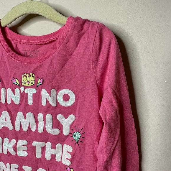 The Children's Place Pink Long Sleeve Family Graphic Shirt Girls 4T - Picture 3 of 5